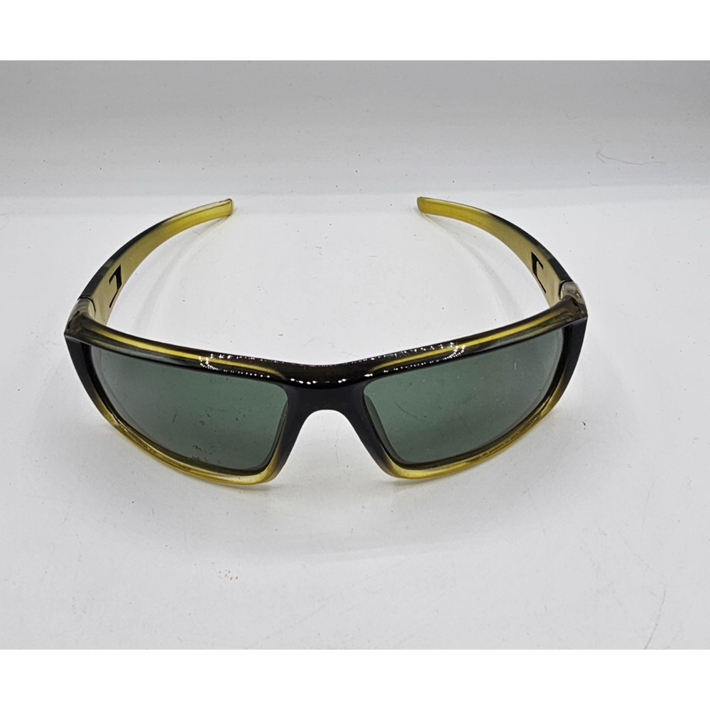Mens Polarized Plastic Frame Sport Sunglasses by X Loop Green Clear Frame